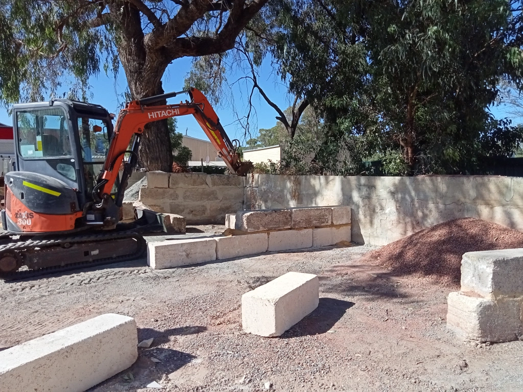 Excavator at work
